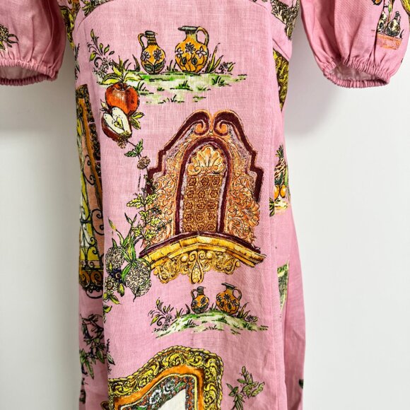 Alemais Monte printed flax midi dress - Picture 6 of 12